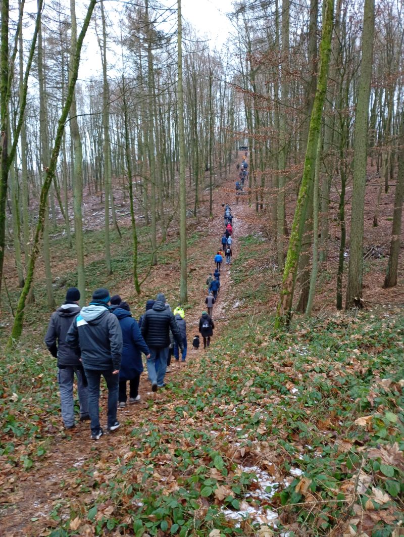 Eindrücke von der Neujahrswanderung zum Gipfel der Helpter Berge